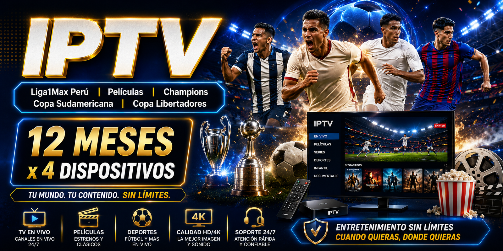 IPTV 12 MESES X 4 DISPOSITIVO